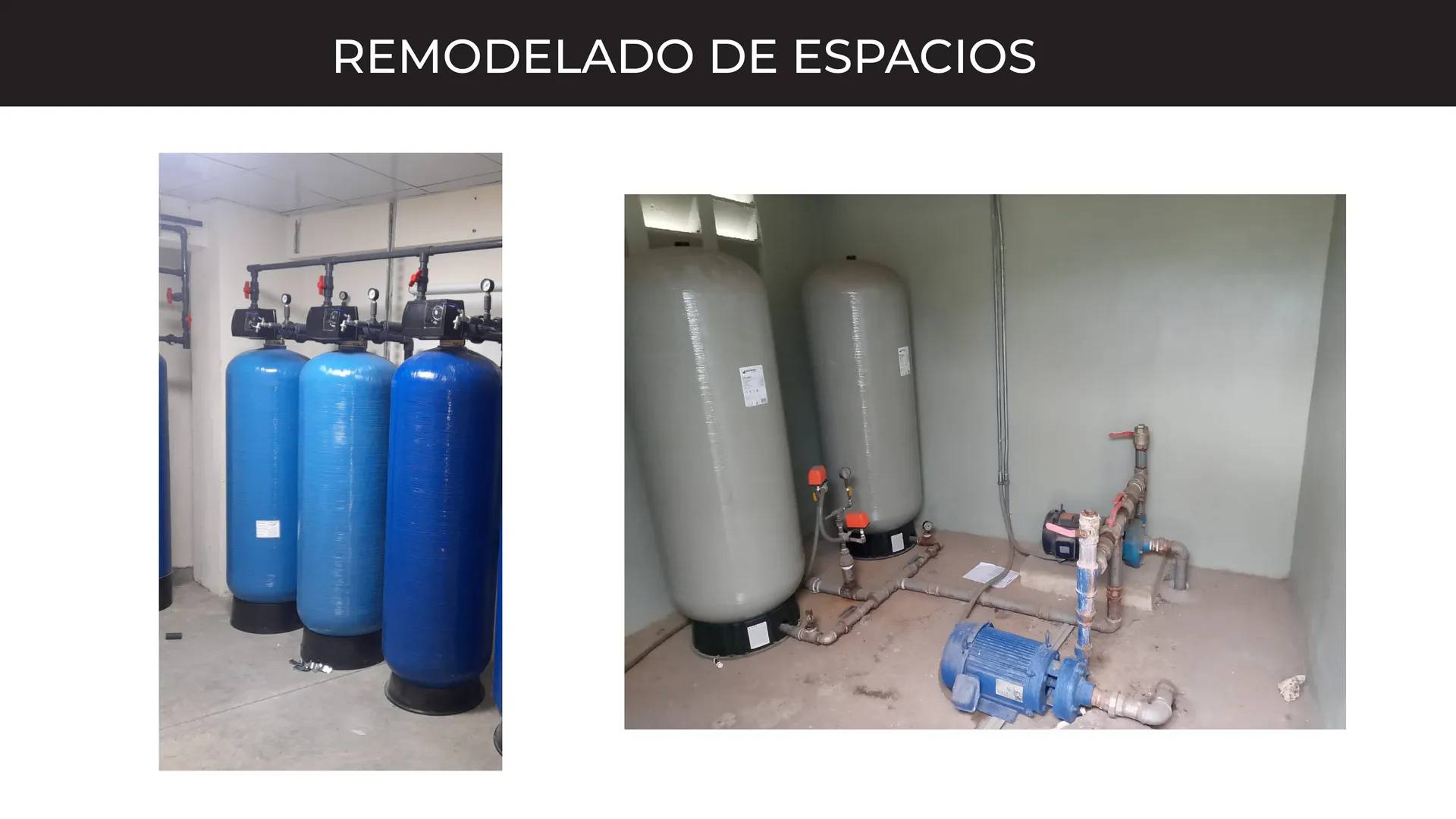 Remodelación de espacios relacionados con tratamiento de agua y piscinas - BlueDrop SRL